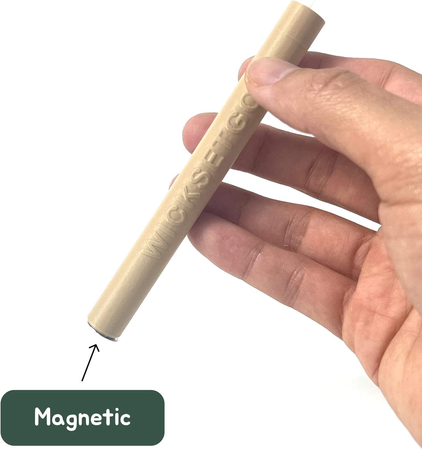 Magnetic wick tube close-up